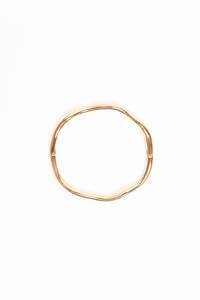 Wavy 14k Gold Plate Plate Bangle