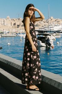 Sale 151: River Black Floral Sleeveless Maxi Dress