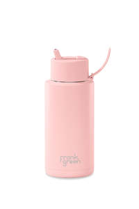 Eco Friendly: Ceramic Reusable Blushed 1ltr Bottle with Flip Lid