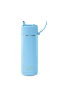 Eco Friendly: Ceramic Reusable Sky Blue 595ml Bottle with Flip Lid