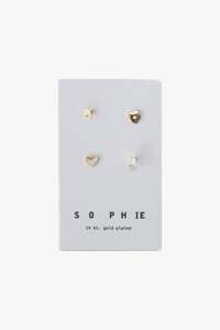 Sophie: Love You Gold Stud EOL Earring Set
