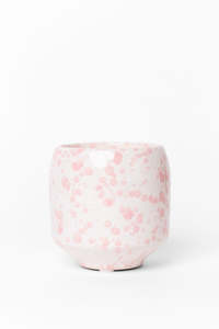 Pink Splash Glazed Ceramic Soy Wax Candle