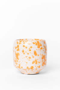 All Home Beauty: Orange Splash Glazed Ceramic Soy Wax Candle