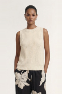 Cove Natural Beige Knit Tank
