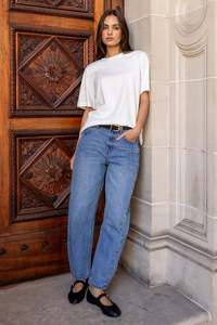 Denim Sale: Graduate 90s Blue Non Stretch Barrel Jeans