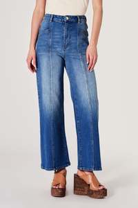 Sailor Silverlake Blue Deco Wide Long Jean