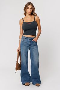 95 Petra Mid Blue Wide Jean
