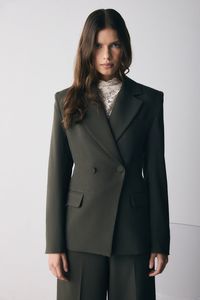 Blazers: Symmetry Dark Olive Tailored Blazer