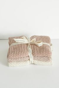 Eco Friendly: Textured Lavette Set of 3 Petal Wash Cloths