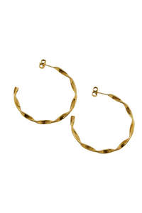 Gifts Under 100: Twister Gold Large Hoop Earrings