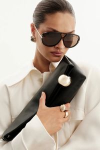 Autumn Tones: Danielle Black Gold Hardware Clutch
