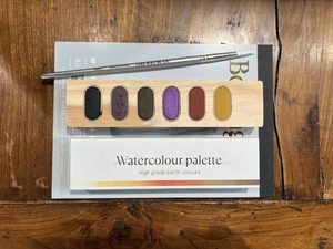 Artgrounds Watercolour Set - 5 Earth tones 1 Violet - Florafauna