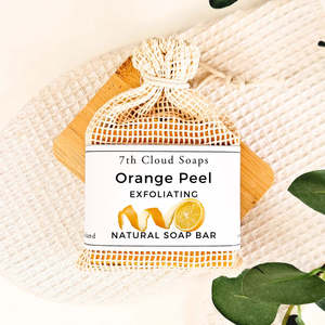 7th Cloud Soaps Natural Luxury: Orange Peel Soap | Natural Exfoliating Soap for Sensitive Skin