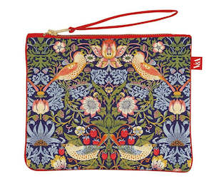 Accessories: Museums and Galleries Strawberry Thief Organic Cotton Canvas Pouch Bag 318