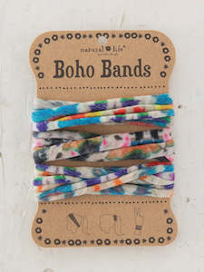 Hair Accessories: Natural Life boho bands - blue fuchsia 040