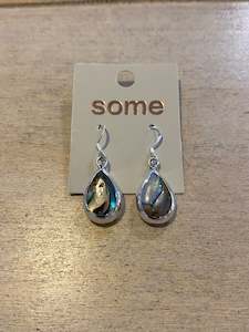 Some Sterling Silver Double Sided Paua Mother of Pearl Earrings 168