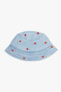 Hair Accessories: Antler Denim Heart Bucket Hat DHB