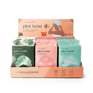 Hair Accessories: Lemon Lavender Plot Twist Microfibre Turbo Towel