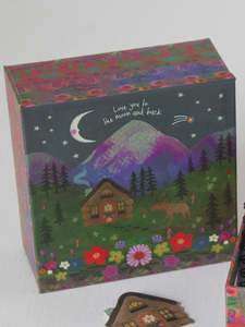 Cards: Natural Life Happy Box (Empty) Love You to the Moon 022