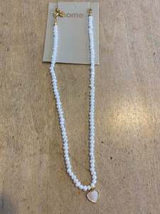 Some Pearl Necklace with Heart