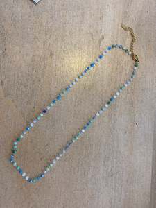 Jewellery: Some Aquamarine Micro Bead Necklace 153