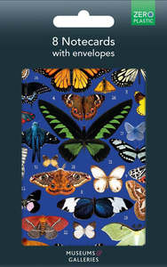 Museums & Galleries - Butterflies 8 Pkt - Notecards 199