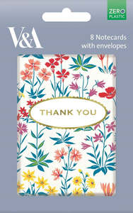 Museums & Galleries - Printed Furnishing 8 Pkt - Thank You Notecards 176