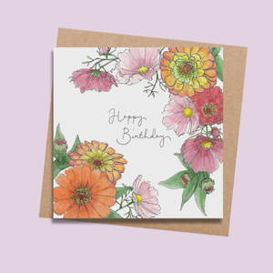 Rara and Ribbon RR39 Vibrant Birthday Burst Card