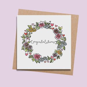 Red Tractor Designs Congratulations Wreath Card 23