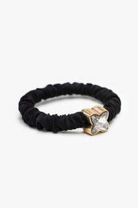 Antler Fleur Black Hair Tie