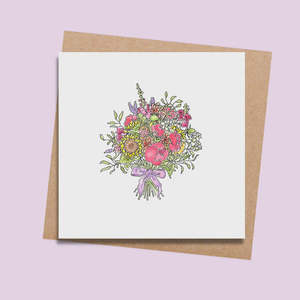 Rara and Ribbon Summer Bouquet Card RR27