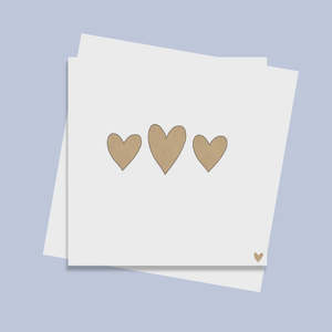 The Little Card Factory Triple Hearts Card LCF117