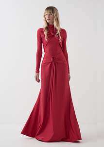 Elyse Dress in Scarlet