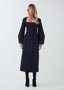 Norah Dress in Indigo Denim