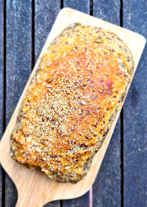 Products: six seed sourdough FlourBro