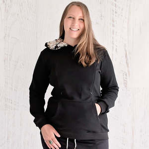 Flourish Range: Black Breastfeeding Hoodie