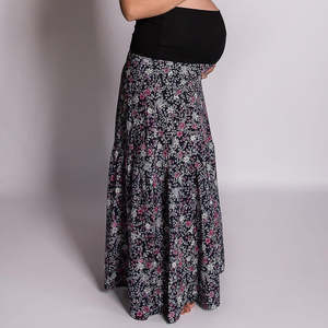 Flourish Range: Maternity Maxi Skirt - Vintage Bloom