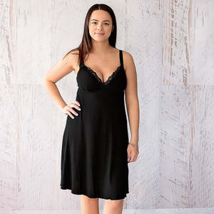 Esme Breastfeeding Nightie Black