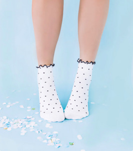 Products: Frilly Ankle Dotty - Grip Socks