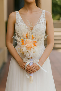 Everlasting Champagne Bridal Bouquet Flower Boutique