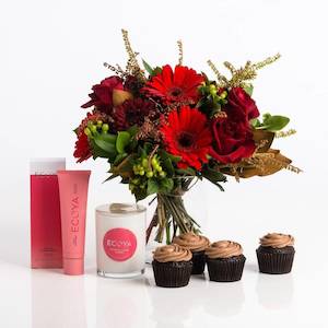 Occasion: Ruby Peach Posy & Ecoya Gift Set