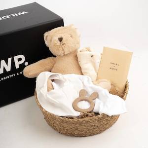 Neutral Baby Bear Gift Basket