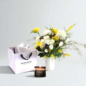Gifts For Her Gifts: Spring Garden Flowers & Candle Gift