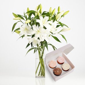 Fresh White Lilies