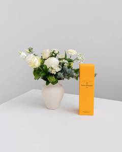 Flowers Bouquets: Classic Posy & Veuve Celebrations Gift