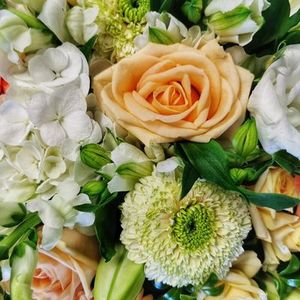Apricots and Pastels, Bouquet Flowers By Joanne