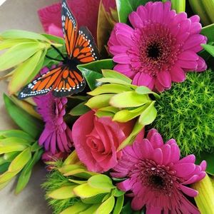 Bouquet: Monarch Butterfly, Bouquet Flowers By Joanne