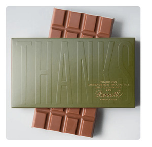 BENNETTS OF MANGAWHAI THANK YOU MESSAGE BAR, Chocolate Flowers By Joanne