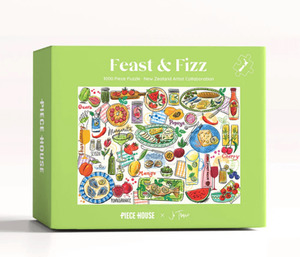 Products: PieceHouse Feast & Fizz - 1000 Piece Puzzle, Puzzle Flowers By Joanne