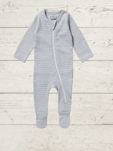 Jamie Kay Clothing: Wilson & Frenchy - Organic Stripe Rib Zipsuit with Feet - range of colours